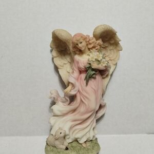 Charming Angel Figurine with Pink Dress